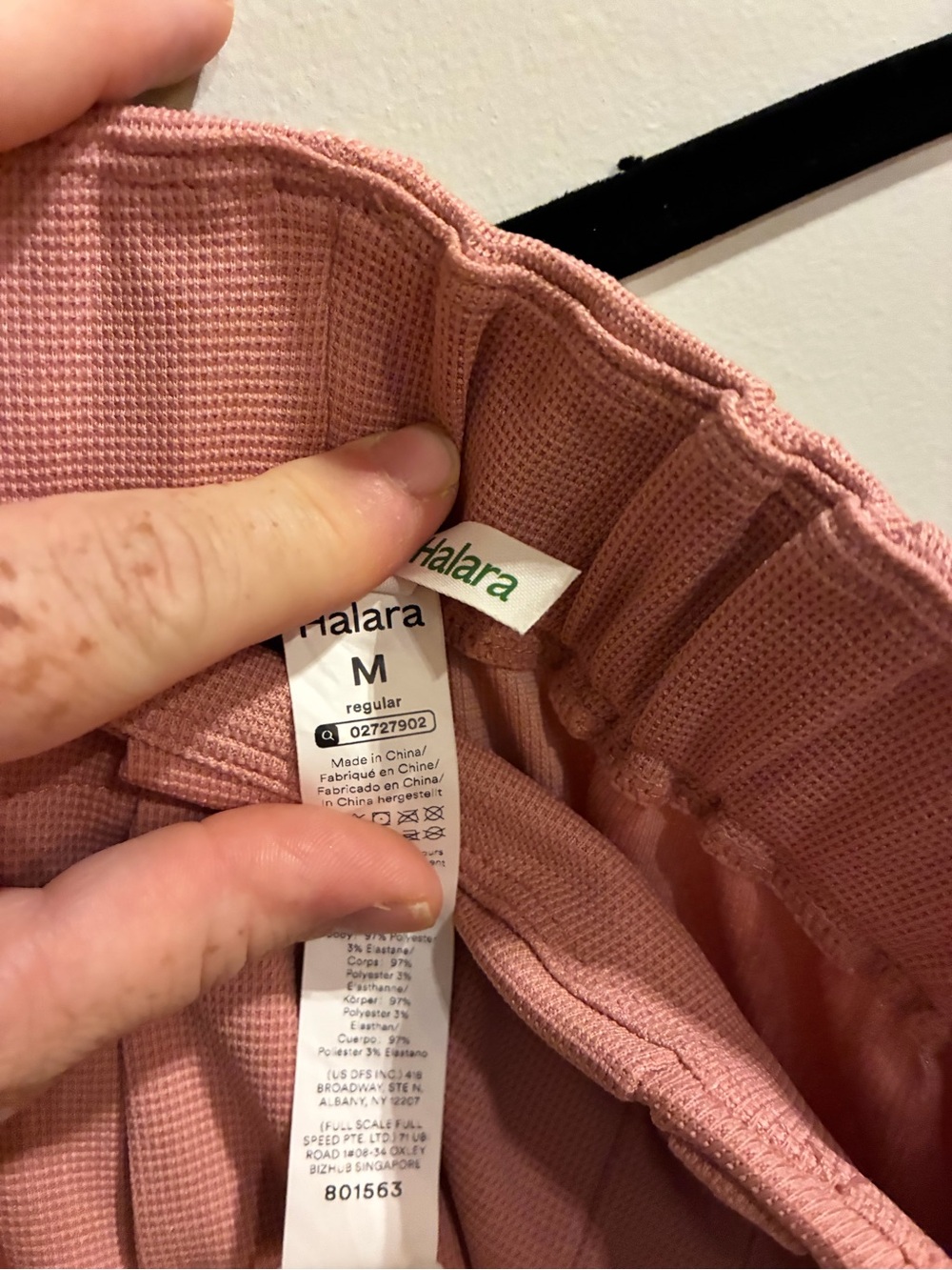 Halara Flex™ High Waisted Pocket Wide Leg Waffle Work Pants (Rose Tan)